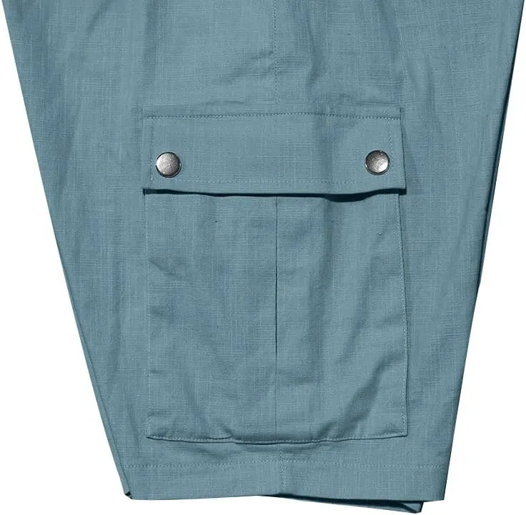 Shorts Summer Elastic Waist Solid omission resource incident inward greedy daytime Drawstring Lightweight Running Shorts with Multi Pockets Mens Linen Cargo 