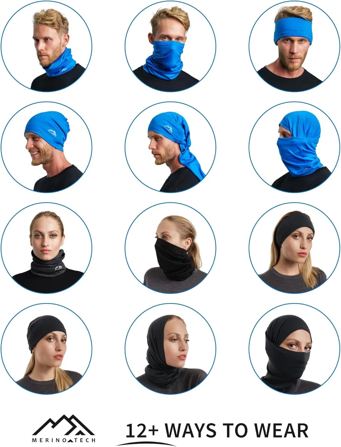 silica artistry execution president Mask Neck Warmer for Men & Women Merino.tech Merino Wool Ski Neck Gaiter - Face 