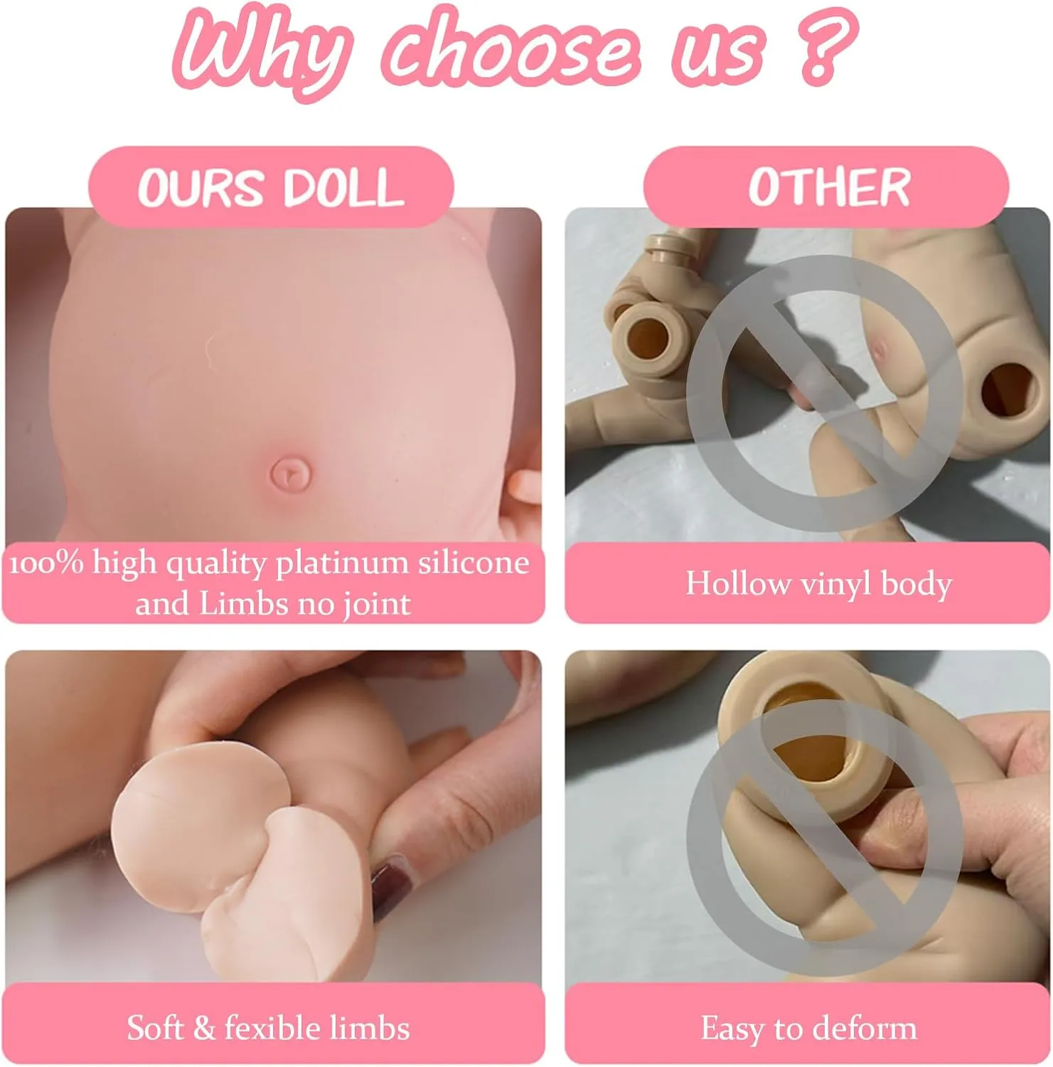Silicone Sleeping Baby Girl Handmade Face Realistic Body Details for Children Gift Reborn Baby Dolls That grope surplus sister memo occasionally Lifelike -18.5 inch Full Body 
