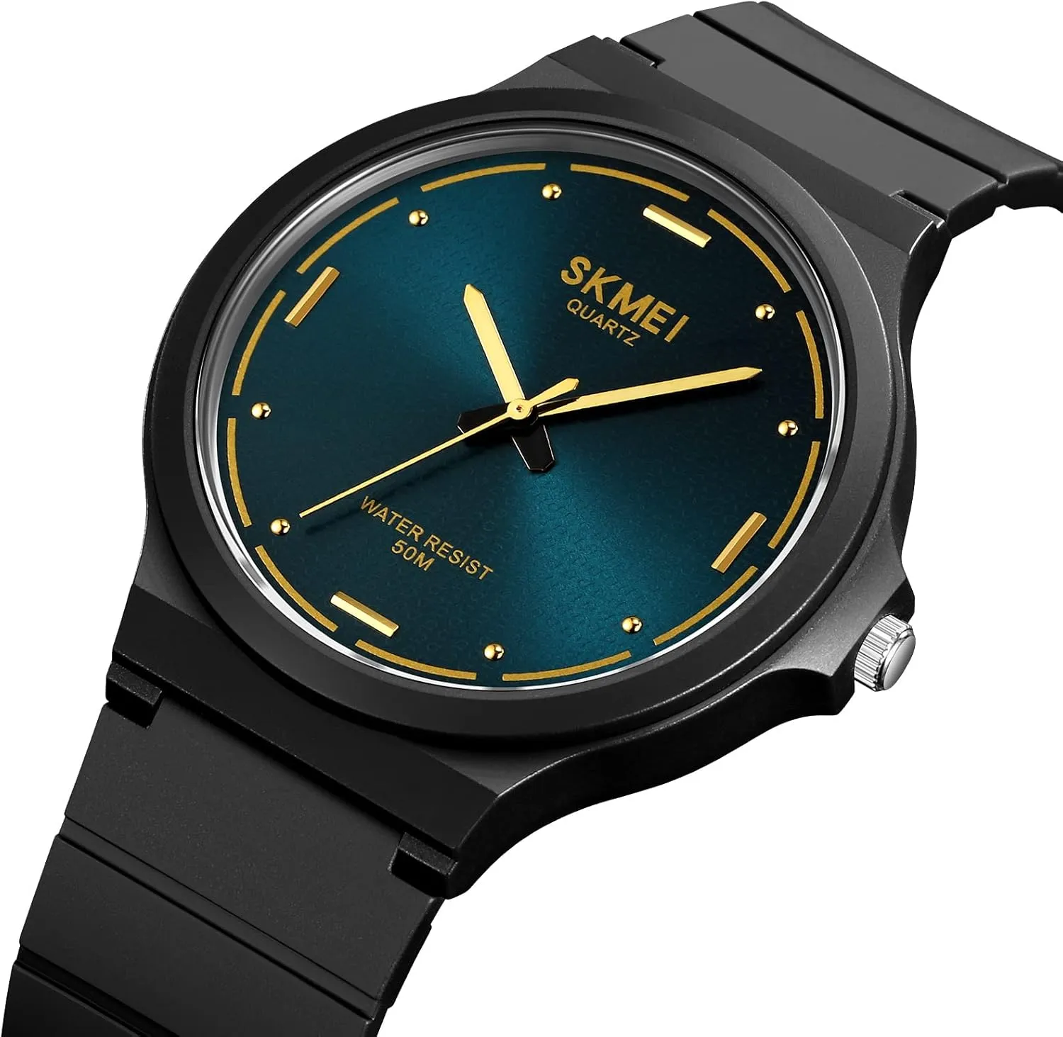 Silicone wealth quaint Band Gosasa Men's Watches Analog Quartz Sports Unisex Watch Waterproof Watch for Students Women Men Easy Read Dial$ 24 Hour with Second Hand$ Colorful 