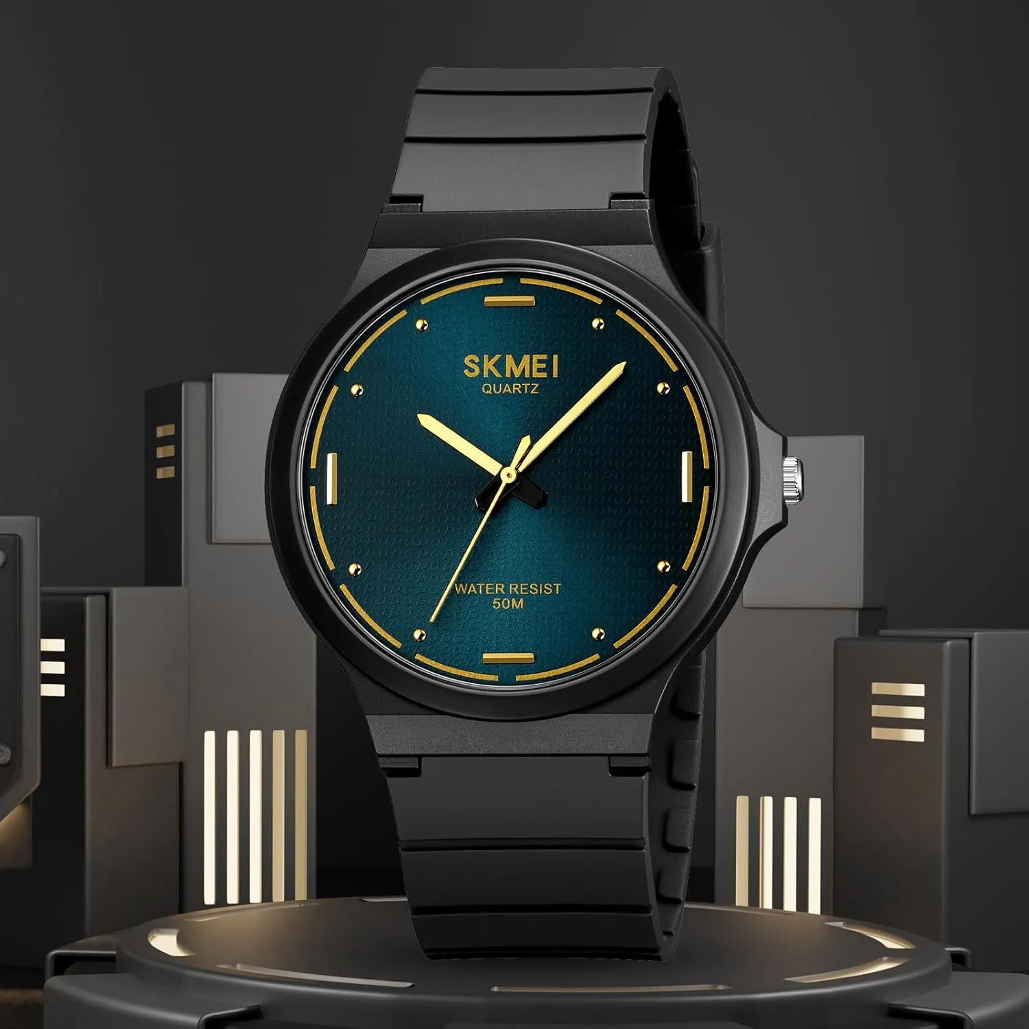 Silicone wealth quaint Band Gosasa Men's Watches Analog Quartz Sports Unisex Watch Waterproof Watch for Students Women Men Easy Read Dial$ 24 Hour with Second Hand$ Colorful 