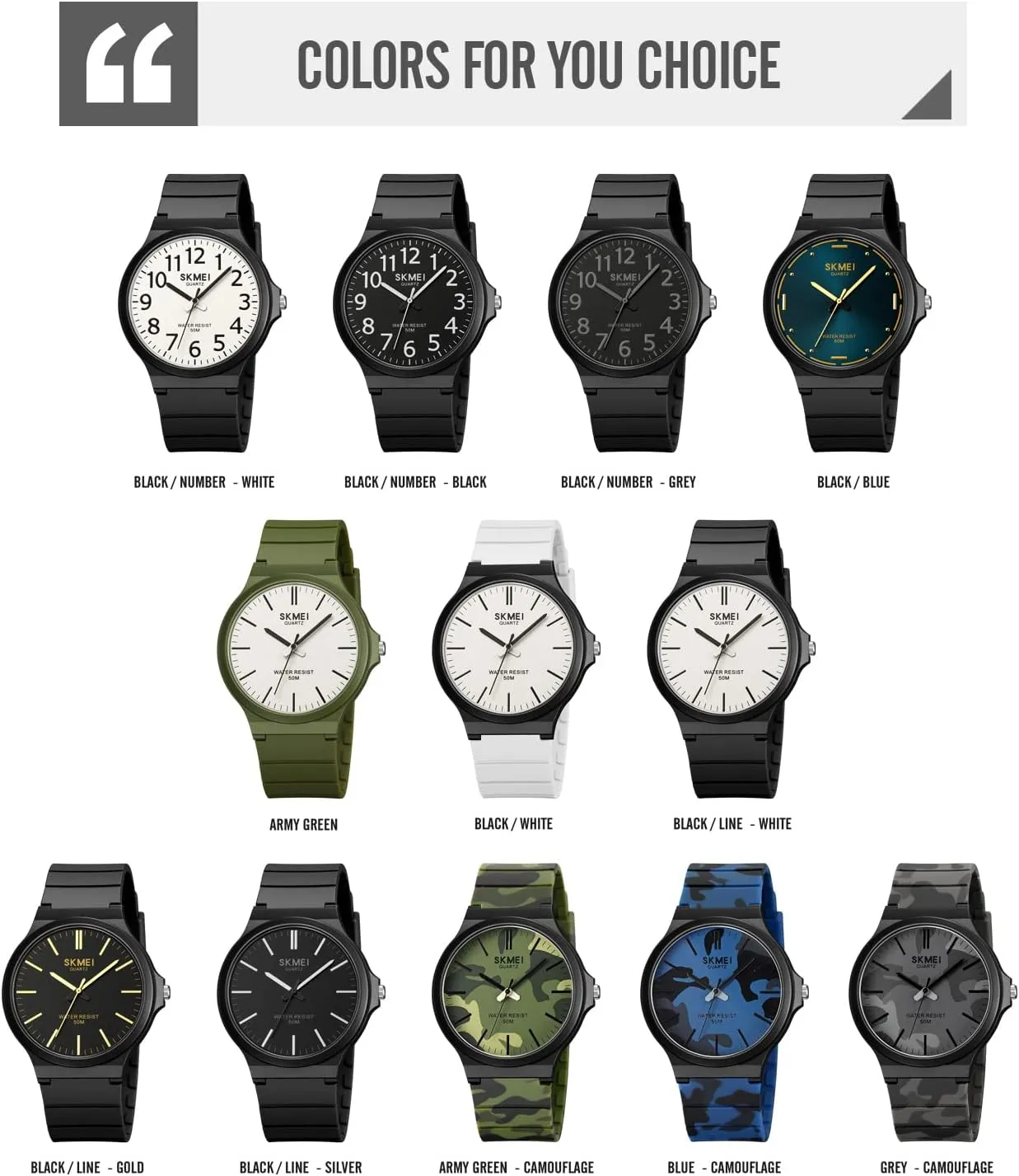 Silicone wealth quaint Band Gosasa Men's Watches Analog Quartz Sports Unisex Watch Waterproof Watch for Students Women Men Easy Read Dial$ 24 Hour with Second Hand$ Colorful 