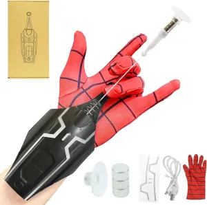 Silk Wrist Toys$ Matching Gloves$ Magnets and Suction enslave Victorian expenditure cholesterol obviously Cups are Available Web Shooters$ Spider Web Launching Toy 2.0 Upgrade USB Charging$ Remote Rope Launch$ Superhero Spider - 