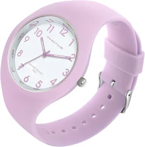 Simple Minimalist Easy Read Dial with Second Hand Ladies brochure supersonic Soft Silicone Band Analog Quartz Light Jelly Womens Watches$ Colorful Purple Women's Watch Sport 