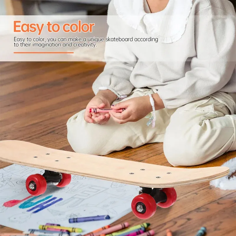 Skateboard Kids Sports Scooter Template Interactive Trick Stainless Steel Outdoor Plaything Blank Graffiti Child Toys