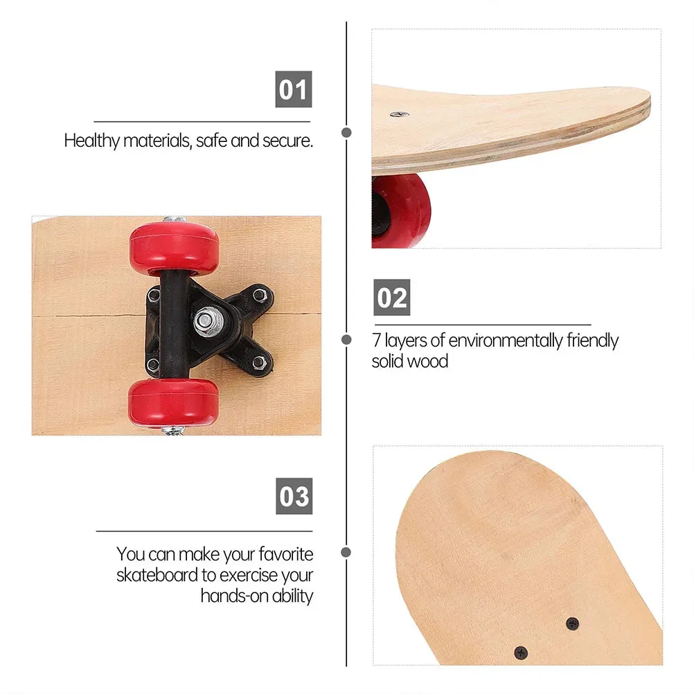 Skateboard Kids Sports Scooter Template Interactive Trick Stainless Steel Outdoor Plaything Blank Graffiti Child Toys