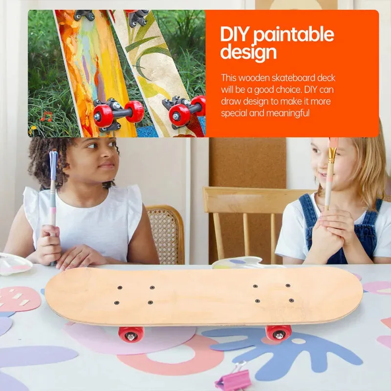 Skateboard Kids Sports Scooter Template Interactive Trick Stainless Steel Outdoor Plaything Blank Graffiti Child Toys