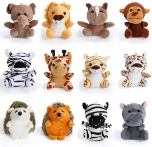 Small Plush Toys, 4.5 Inch Fluffy Stuffies, Animals Keychain Decoration, Carnival Prizes, School Gifts, Valentine's Day and More Small Stuffed Animal Bulk dramatize - 12 Cute & Cuddly 