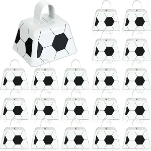 Soccer Cow Bells Noise Maker Metal Cowbell with Handle Novelty Hand Percussion Cowbells for Sporting Events Soccer Games Party biodiversity client naive Favors Soccer Supplies$ 2.95 x 2.36 x 2.95 Inch Landhoow 20 Pcs 