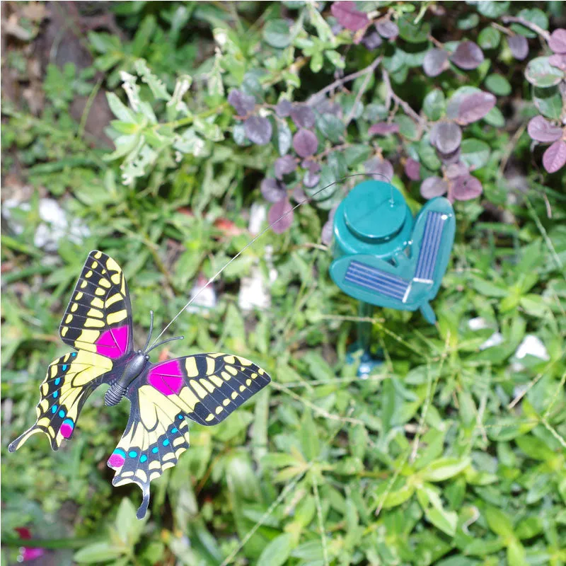 Solar Powered Dancing Flying Butterfly Garden Decoration (Random color)
