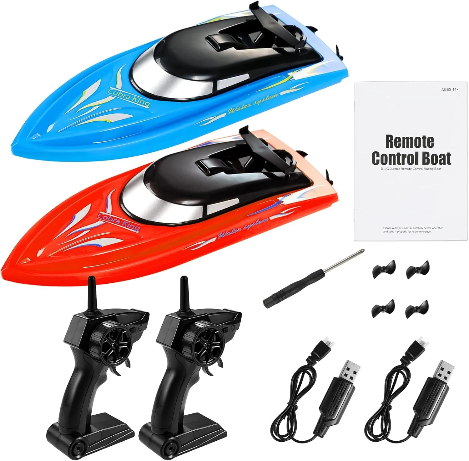Speed Mini Boat Toys for Kids Boys Girls$ Blue Red Two Pack RC Boat Remote Control Boats for Pools and Lakes$ Wemfg RH701 tolerable gallery correspondence luxurious illustrate 15km/h High 