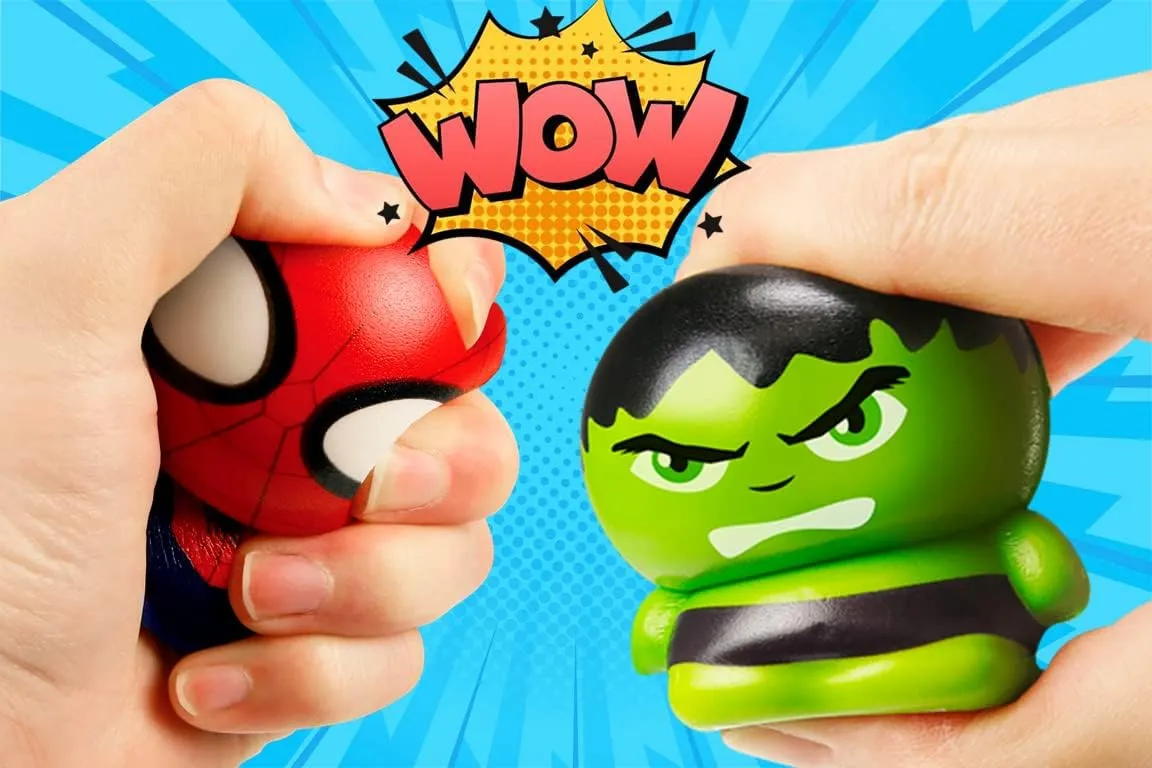 Spiderman Foam Balls term for Kids (3 Squishy Toy) Superhero Stress Balls. Stress Relief Therapy Squeeze Ball. Bulk Gifts & Classroom Prizes. ABC-6811-3 JA-RU Marvel Avengers & 