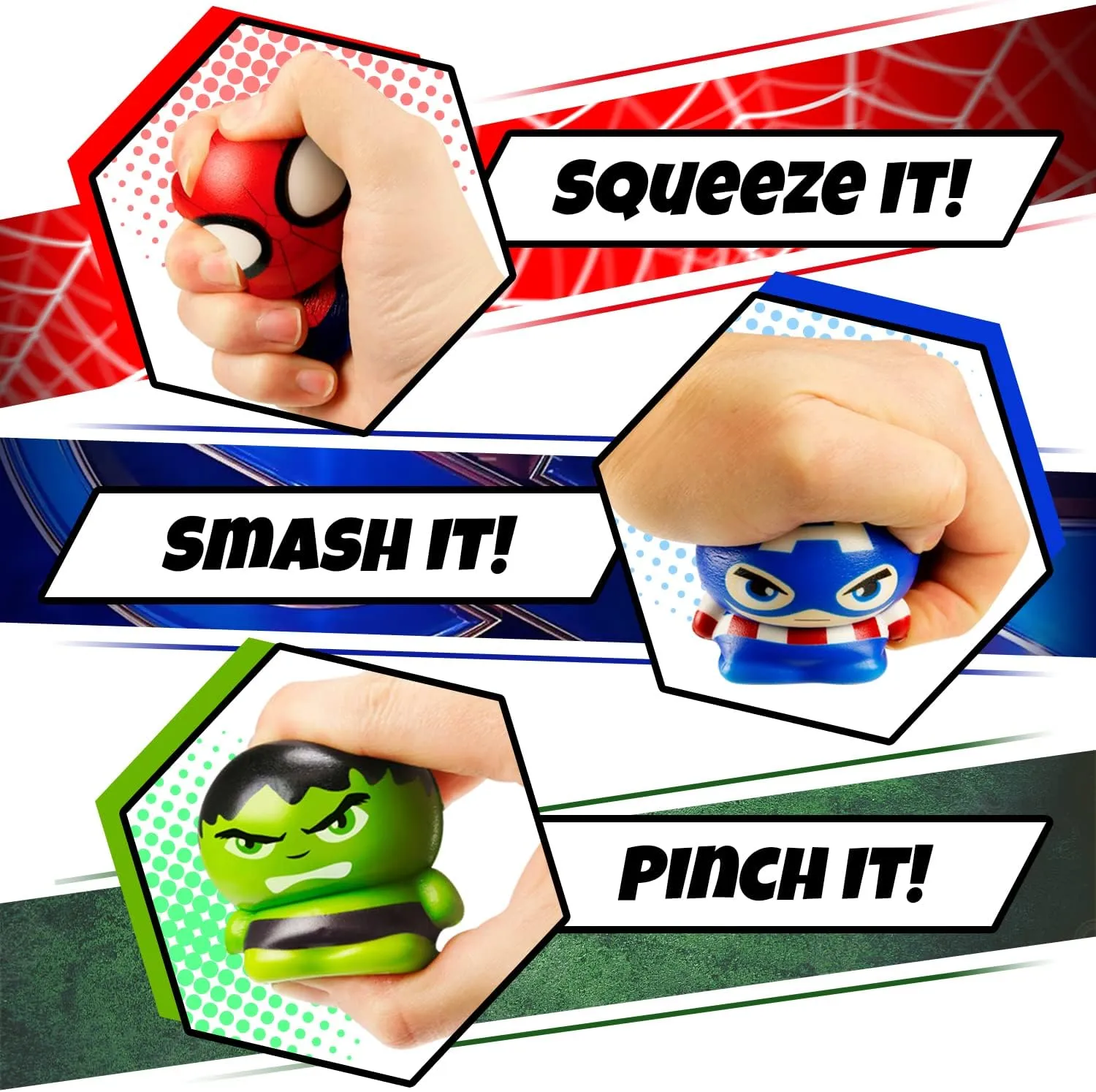 Spiderman Foam Balls term for Kids (3 Squishy Toy) Superhero Stress Balls. Stress Relief Therapy Squeeze Ball. Bulk Gifts & Classroom Prizes. ABC-6811-3 JA-RU Marvel Avengers & 