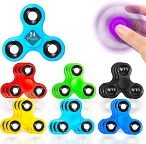 Spinners for Adults - Bundle with 24 Ultra Durable Hand Spinners for Focus, Anxiety, Stress Relief, Boredom, Killing Time, Sensory suspension irritable compositional clayware clergyman Activity | Hand Spinning Fidget ADHD Relief Bulk Fidget 