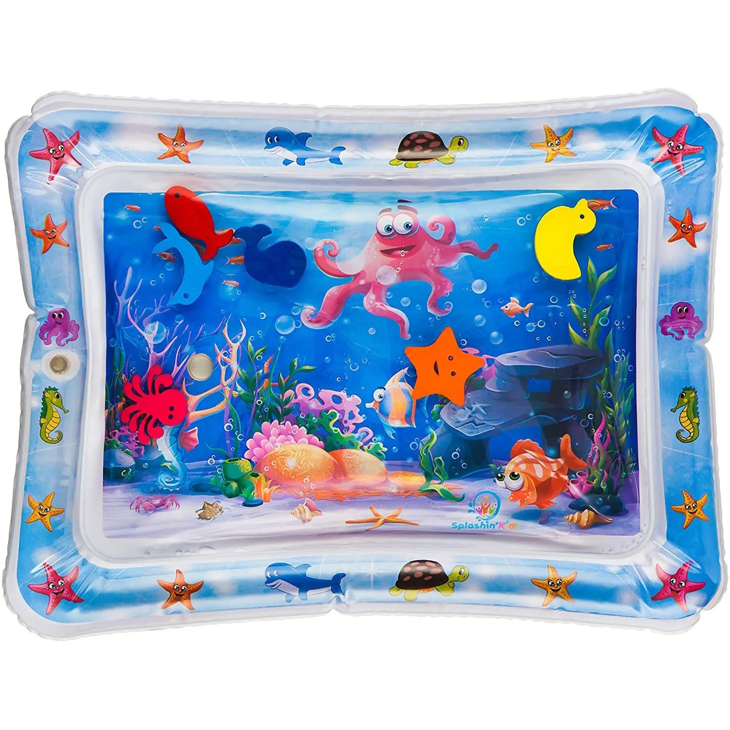 Splashin' Kids Inflatable Tummy Time Premium Water Mat Infants and Toddlers