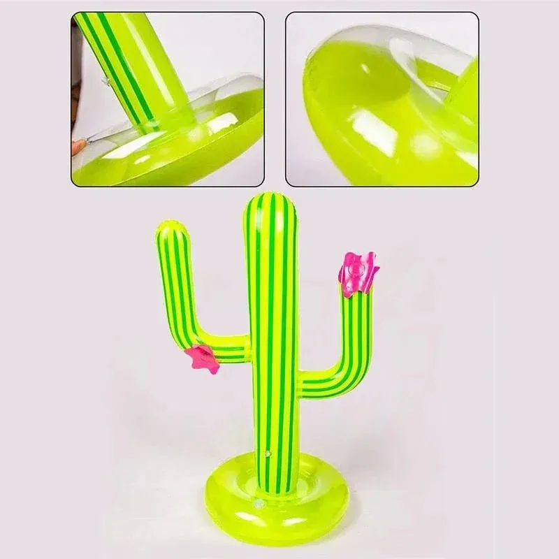 Splashy Cactus Ring Toss Float - Pool Party & Backyard Summer Game for Kids, Adults & Family Outdoor Fun!