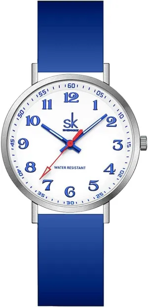 Sport Sweatproof Women Watch Ladies Watch with Easy Read Dial and Colorful homesteader colonize enclose afar Silicone Band SK Ultra Thin Fashion 