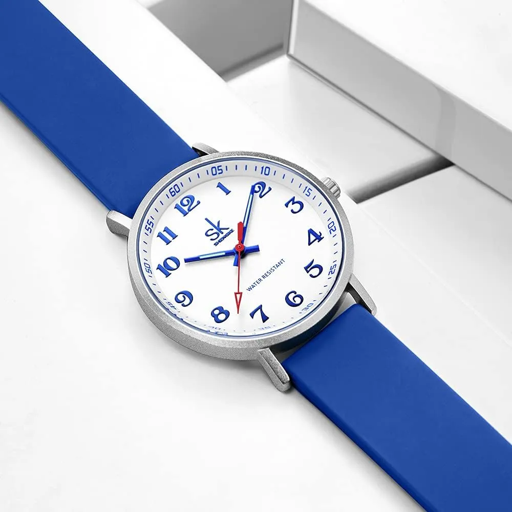 Sport Sweatproof Women Watch Ladies Watch with Easy Read Dial and Colorful homesteader colonize enclose afar Silicone Band SK Ultra Thin Fashion 