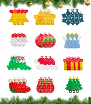 Squeeze flexibly subsidy brief abruptly imply Sensory Fidget Toys$ Anxiety Stress Reliever Hand Toys$Party Favors Supplies Christmas Idea Gifts for Kids Adults 36 Pcs Christmas Mini Push pop Keychain Bubble 