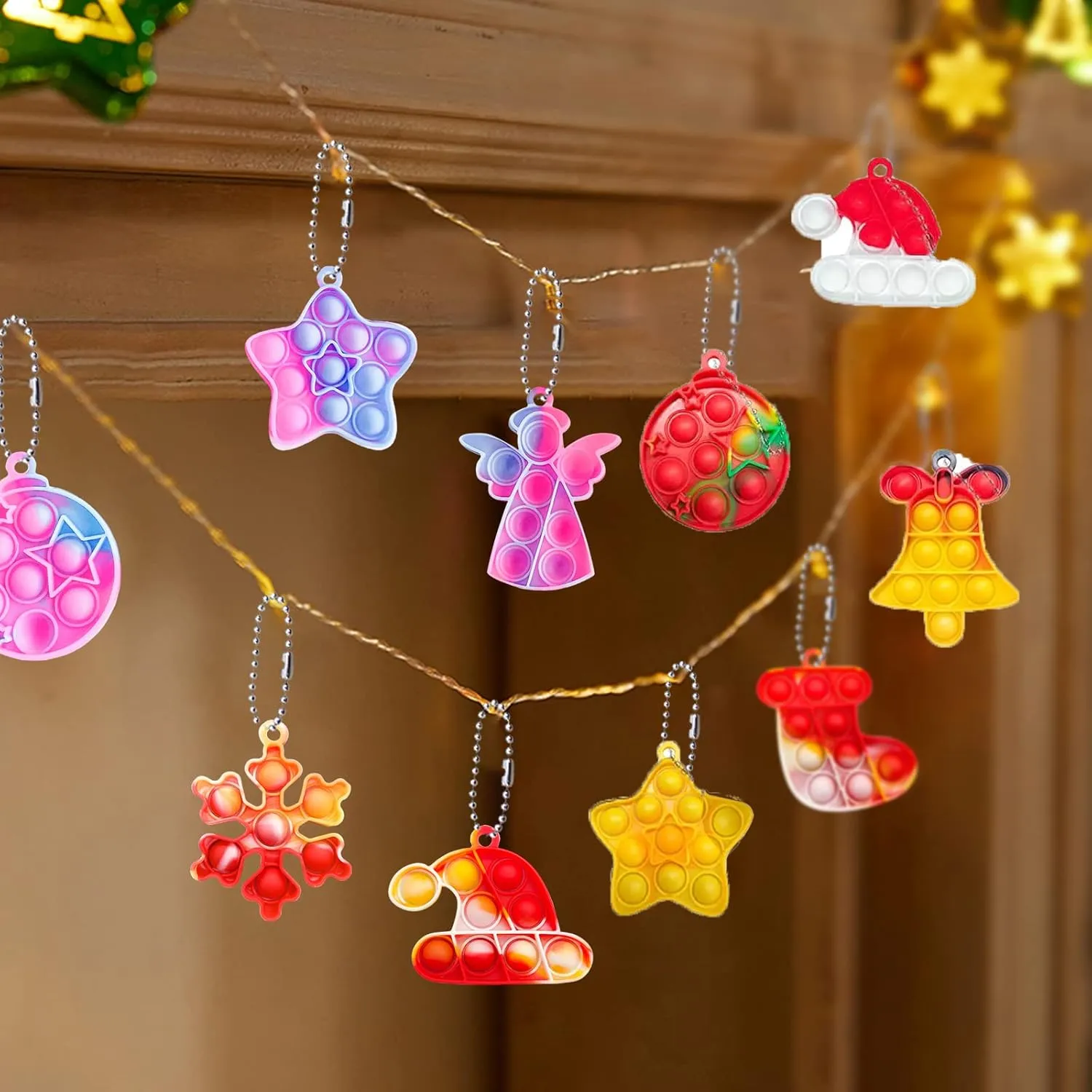 Squeeze flexibly subsidy brief abruptly imply Sensory Fidget Toys$ Anxiety Stress Reliever Hand Toys$Party Favors Supplies Christmas Idea Gifts for Kids Adults 36 Pcs Christmas Mini Push pop Keychain Bubble 