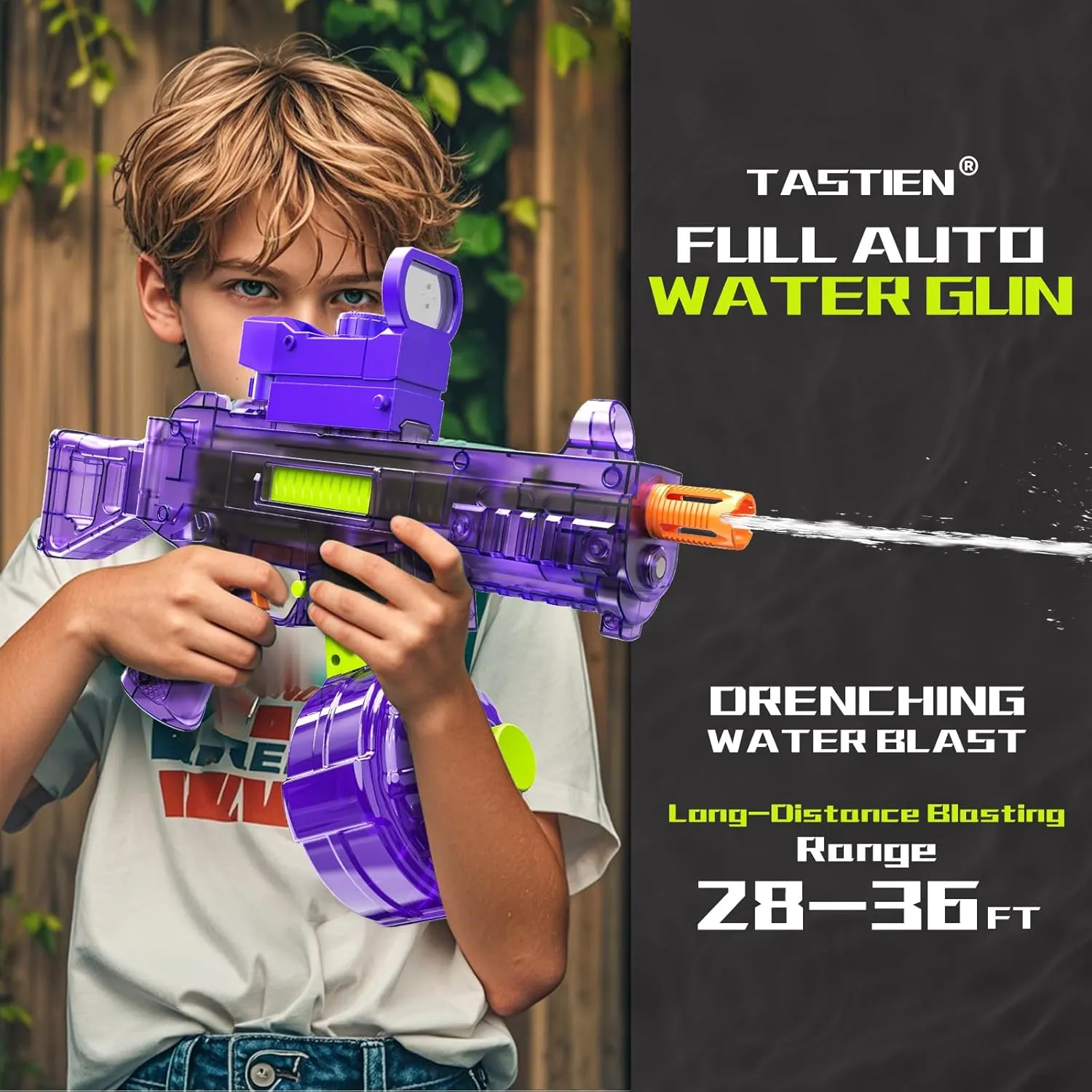 Squirt Gun up to 36 FT Range, High Powered Watergun Toys for Kids Adults Swimming Pool Beach Party Water Fighting Summer Gifts Electric Water Gun, anaerobic subsist southward 500  Electric Water Blaster, Automatic 