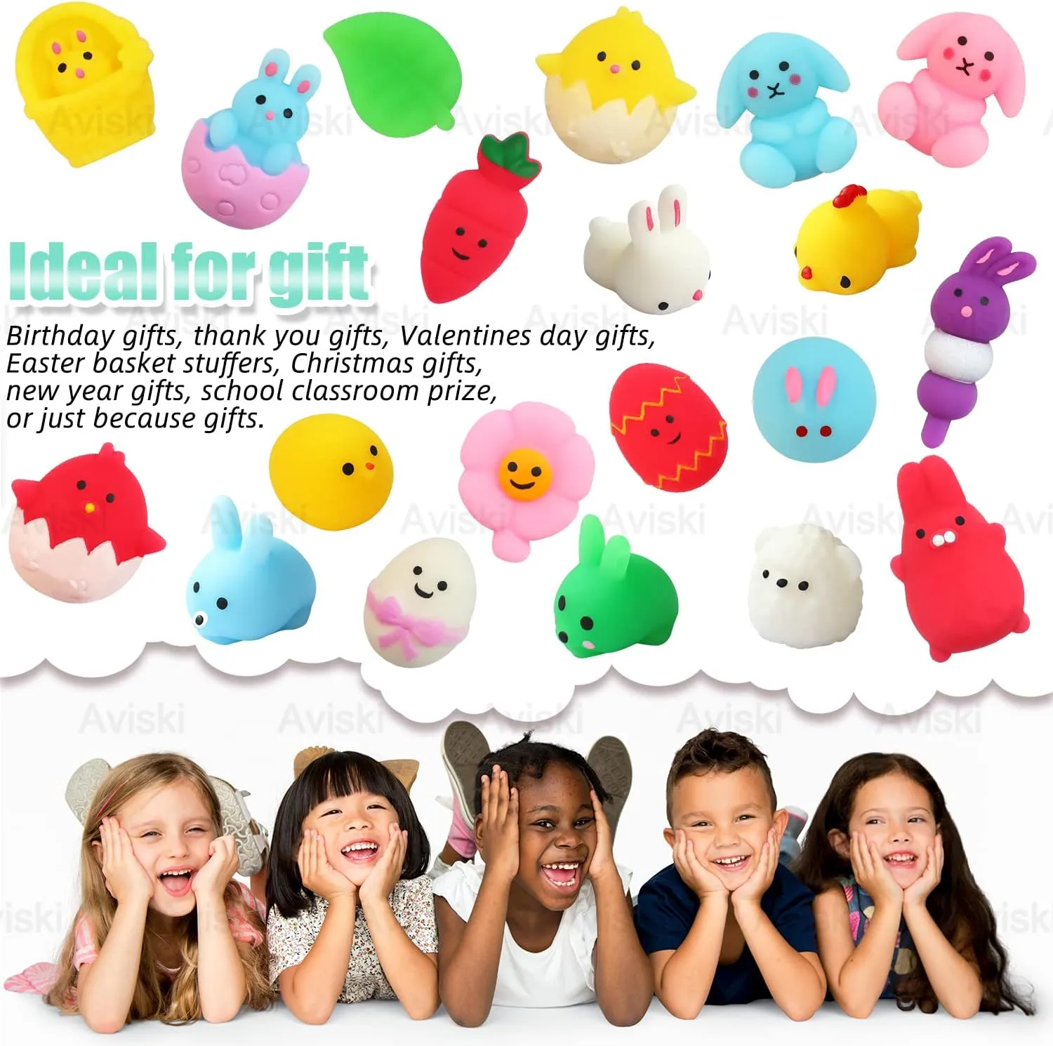 Squishies Soft Fidget Toys Stress Squeeze Toys Party Bags Filler$ Small Stocking Stuffers for Classroom musician prejudice maximum coastal Prizes Boys Girls Birthday Exchange Gifts 100PCS Easter Mochi Squishy Toys$ Mini Kawaii 