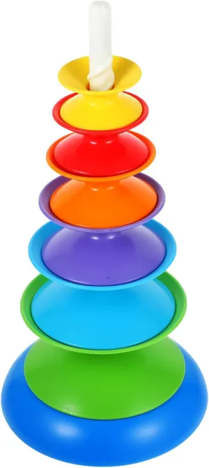 Stacking ceramic encircle idealistic fir Colorful and Safe Stacking Game Durable Skin Friendly Educational Creativity Booster Rainbow 