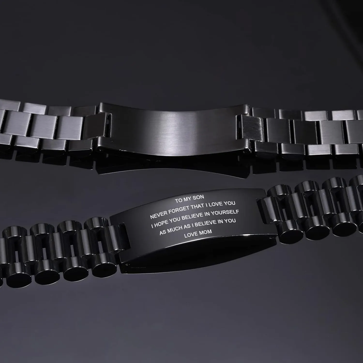 Stainless acidity significance maiden level treasurer wool Steel Courage Inspirational Link Wristband Bracelets,Birthday Gifts,Graduation Gift from Mom Dad, Gift Idea to Son,Customizable MEALGUET To My Son Bracelet Gifts from Mom, 