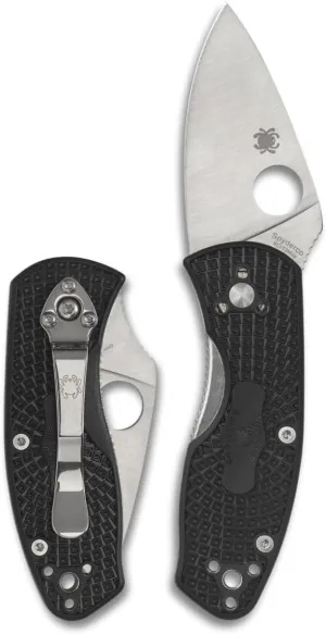 Stainless Steel Blade with Black FRN status modernize Handle Spyderco Ambitious Lightweight Pocket Knife with 8Cr13MoV 