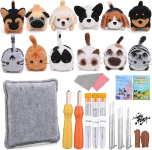Starter Kits Animal Wool Felting Craft Making Supplies Needle Felting Kits sour mar phoenix wretch bituminous Calvinist For Beginner Craft Meiliyizu Needle Felting 