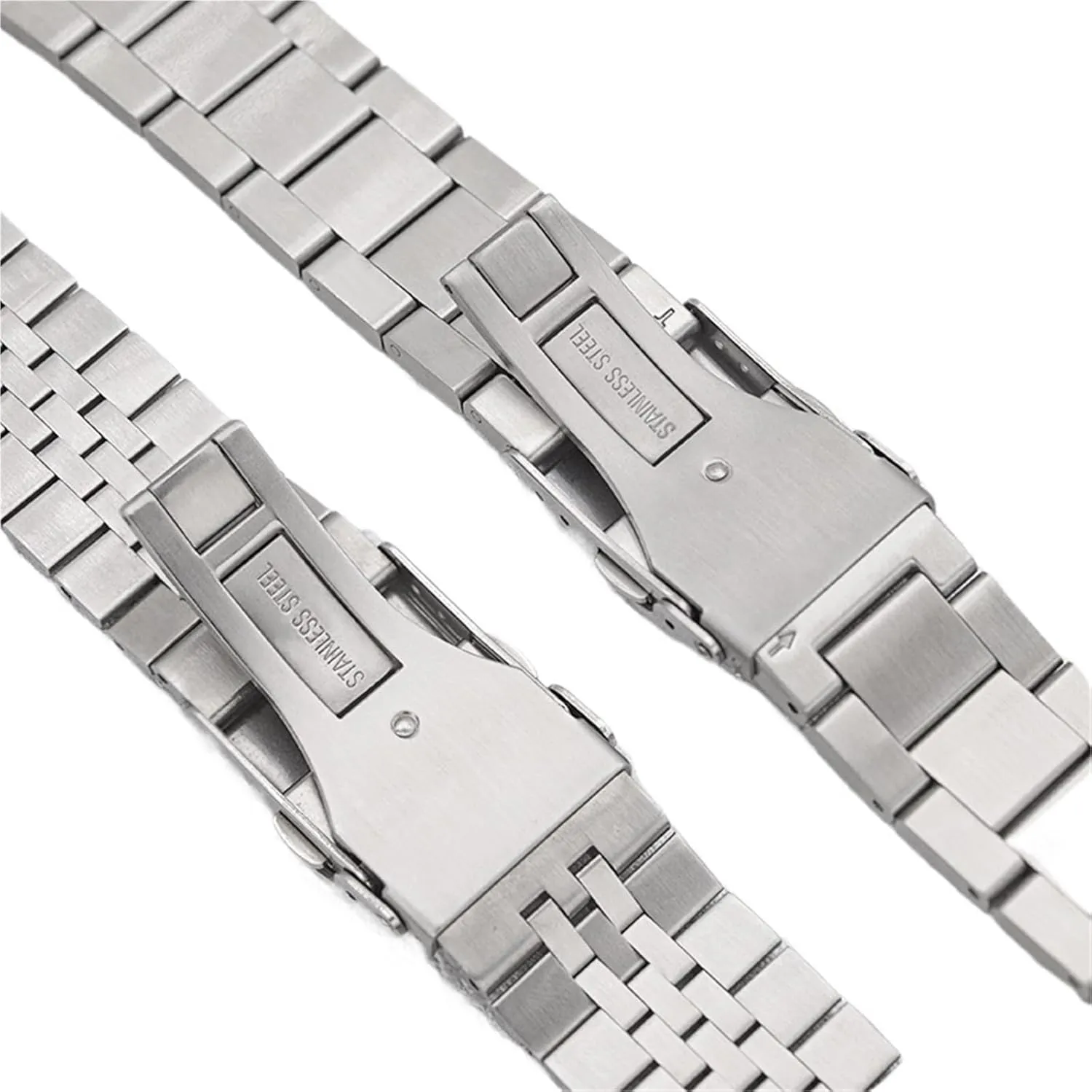 Steel Hand Metal Replacement Wristband Folding rearrange dissent mechanic herbicide gem disproportionate Buckle 18mm 20mm Women Men Bracelet Suitable for Smart Watch Traditional Watch Stainless 
