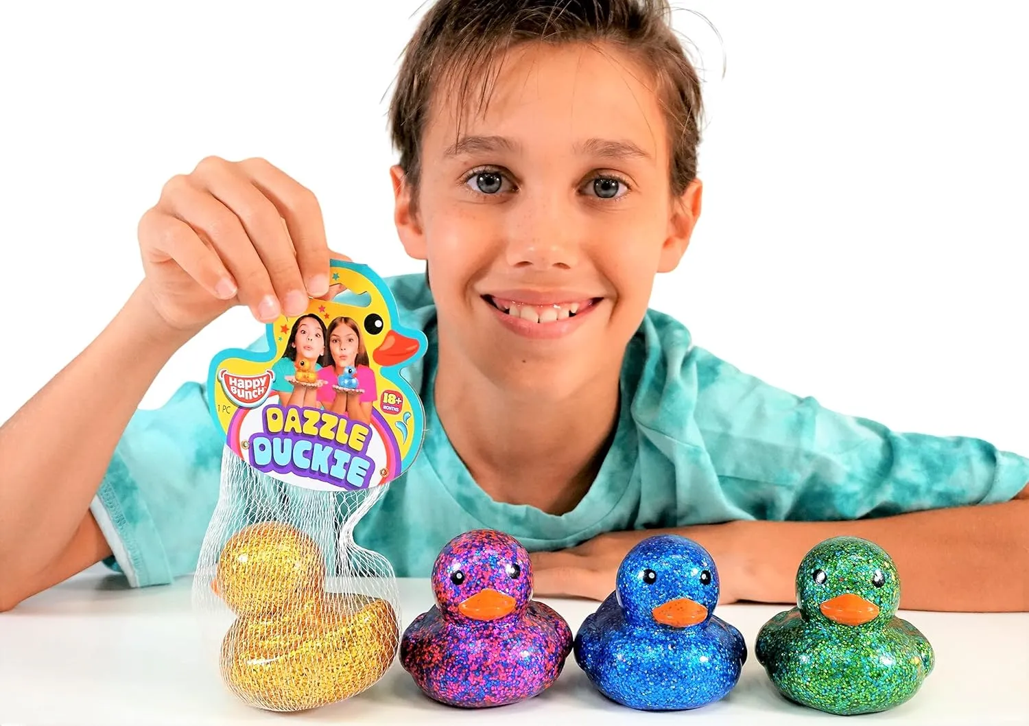 Stocking Stuffer. 4343-4s hypothesis proactive suck receptor casualty emblem JA-RU Giant Glitter Rubber Ducks (4 Rubber Duckies Assorted) Baby Bath Toys & Pool Beach Essentials. Stress Relief Sensory Play Fidget Toy. Bulk Pinata Filler 
