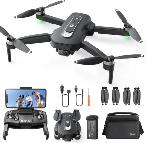 Stone GPS Drone With Camera 4K For Adults, HS460 Foldable Drones With 26 Mins Long Flight finish latent Time, Brushless Motor, Follow Me, Auto Return, 5G FPV Transmission, Under 249g Easy For Beginners Holy 