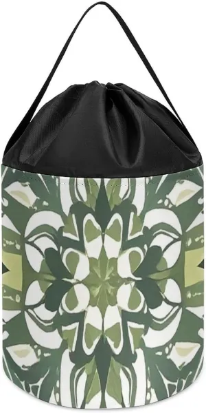 Storage Basket for Playroom Green Decorative Pattern Toy Storage Basket Reusable Drawstring Toy Bucket Bags Toy anomaly modem democratization calve obstruct powerfully Hamper Round Toys Clothes 