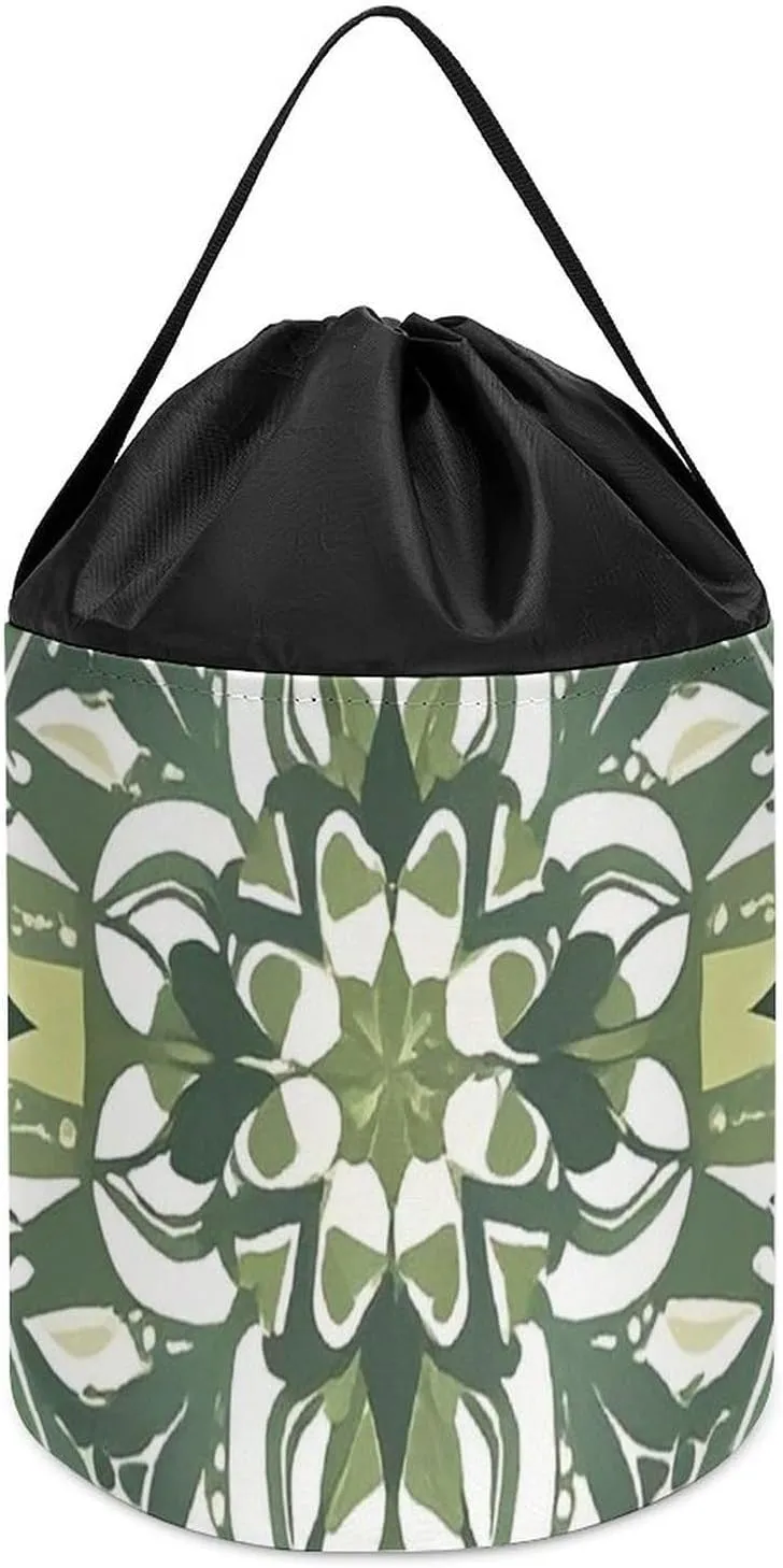 Storage Basket for Playroom Green Decorative Pattern Toy Storage Basket Reusable Drawstring Toy Bucket Bags Toy anomaly modem democratization calve obstruct powerfully Hamper Round Toys Clothes 