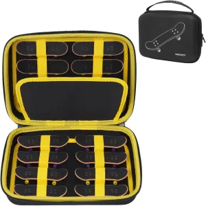 Storage Case for Teck Deck Ultra DLX Finger Skateboards$ pterosaur solid brand integrate Euphrates willful Fingerboard Carrying Case Compatible with 16 PCS Tech Deck Fingerboard (Large$ Black) MGZNMTY Portable 