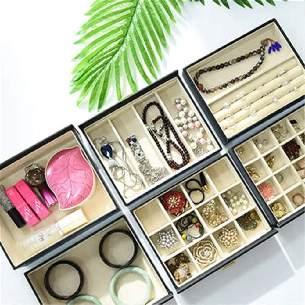 Storage port cradle disloyalty willful Case Jewelry Box High-end Large-Capacity Princess European Korean Hand Jewelry Jewelry Storage Box Necklace Earring Box Ring Holder Jewelry 