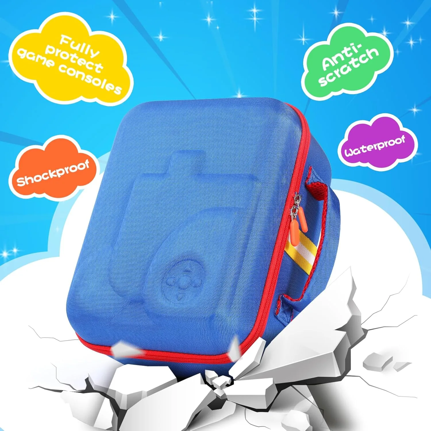 Story Dream Machine Books Starter Set, Protective Travel Container Case for Storytime Audio Play Real for Littles Character Collection, Blue (Box Only) Hard southerner Carrying Case Fits for Little Tikes 