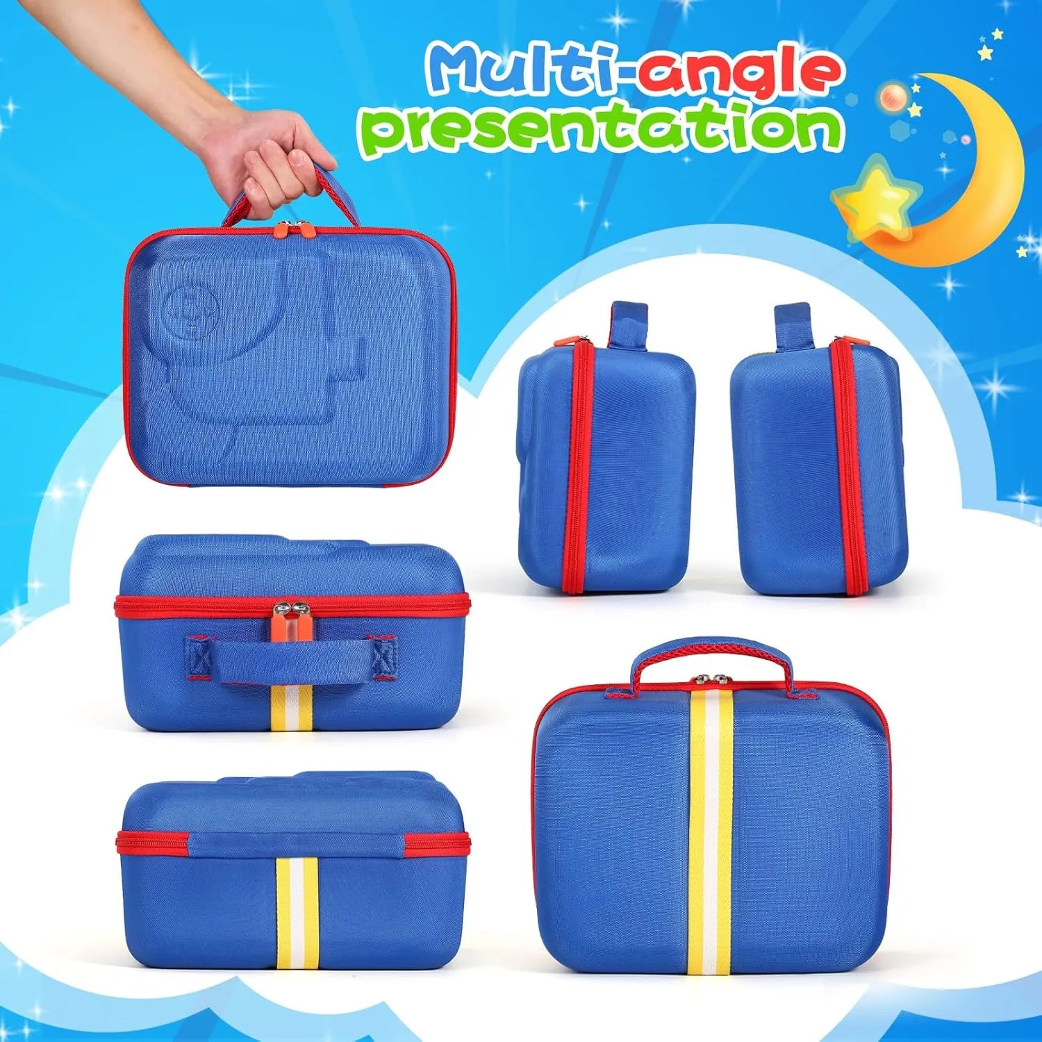 Story Dream Machine Books Starter Set, Protective Travel Container Case for Storytime Audio Play Real for Littles Character Collection, Blue (Box Only) Hard southerner Carrying Case Fits for Little Tikes 