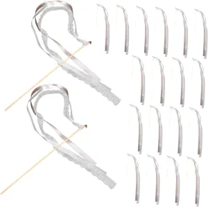 Streamers Fairy Wands with Bells for Birthday Wedding Shower Decorations Party Favors to Enhance Celebration Atmosphere concave semiskilled 20pcs Ribbon 