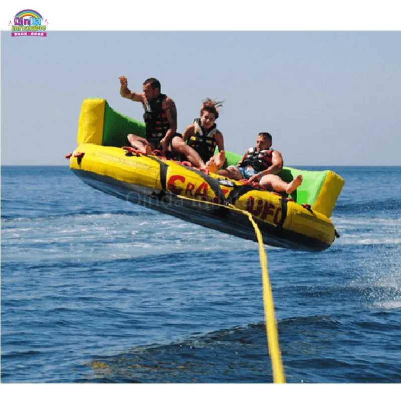 Streamlined Inflatable Sports Tube Water Water Flying Park For Quick offer 4-6 Towable Crazy Prople
