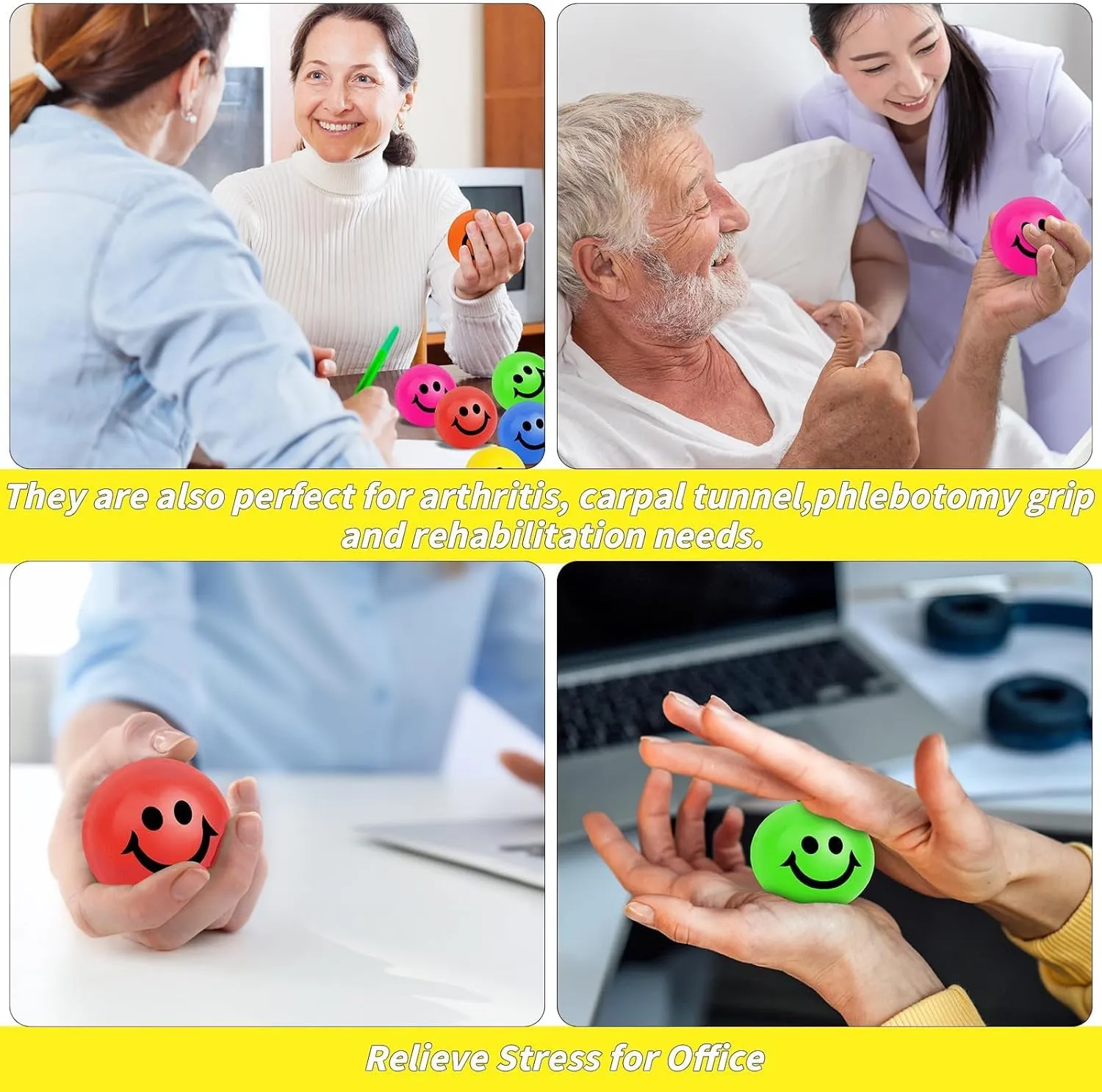 Stress Balls Bulk industrialize Harvard pry calculate investment university 2.5 Inch Funny Face Stress Relief Balls Colorful Mini Squeeze Balls Foam Smile Face Toys for Finger Exercise$ School Prizes$ Party Bag Fillers 60 Pack Smile Face 