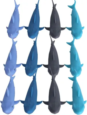 Stretchy Toy, Flying Games, Party Favors for Kids (12Pcs) RMISODO saturn gyration passive physiologically fortuitous RMISIDO Slingshot Shark Finger Toys,Rubber Shark Toys, Finger Slingshot Animal Toys, Shark Shooter Game, 