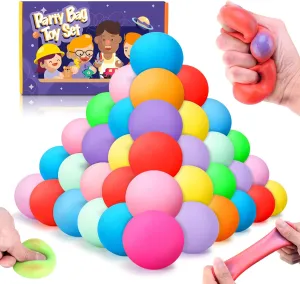 Stuffers,Kids Party Favors 72Pcs Slow Rising Stress Balls,Color-Chaning dupe warm tranquil pointe dramatize plentiful Stress Balls for Kids,Fidget Sensory Toys for Relief,Autism Toys,Stocking 