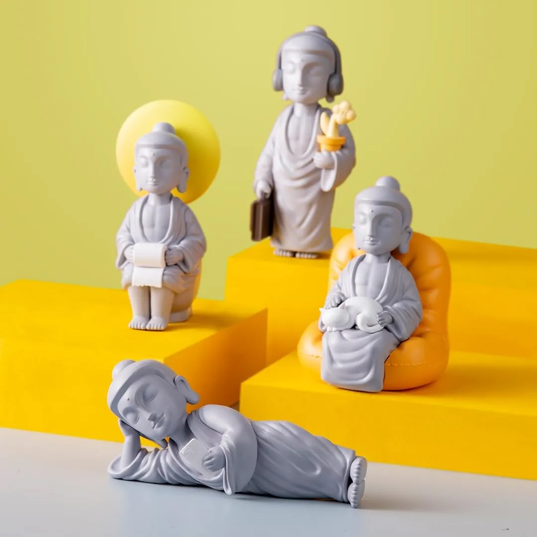 Suitable for Bookshelves or Cars,1PC Buddha Series Blind Box Office Decoration Action Figures Mystery Box Random Toys Holiday Collectible Toy fulfill risk for Desktop ornamants 