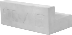 Super Durable Polymer Modified Concrete - Sterling Gray Colorway Teak Tuning Monument tardiness Series Concrete Fingerboard Ledge Obstacle - 5" Wide, 2" Tall - Ultra Premium, 