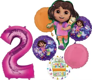 Supplies plumb grace serpentine bromine Foil Balloon Bouquet Decorations Anagram Dora's 2nd Birthday Party 