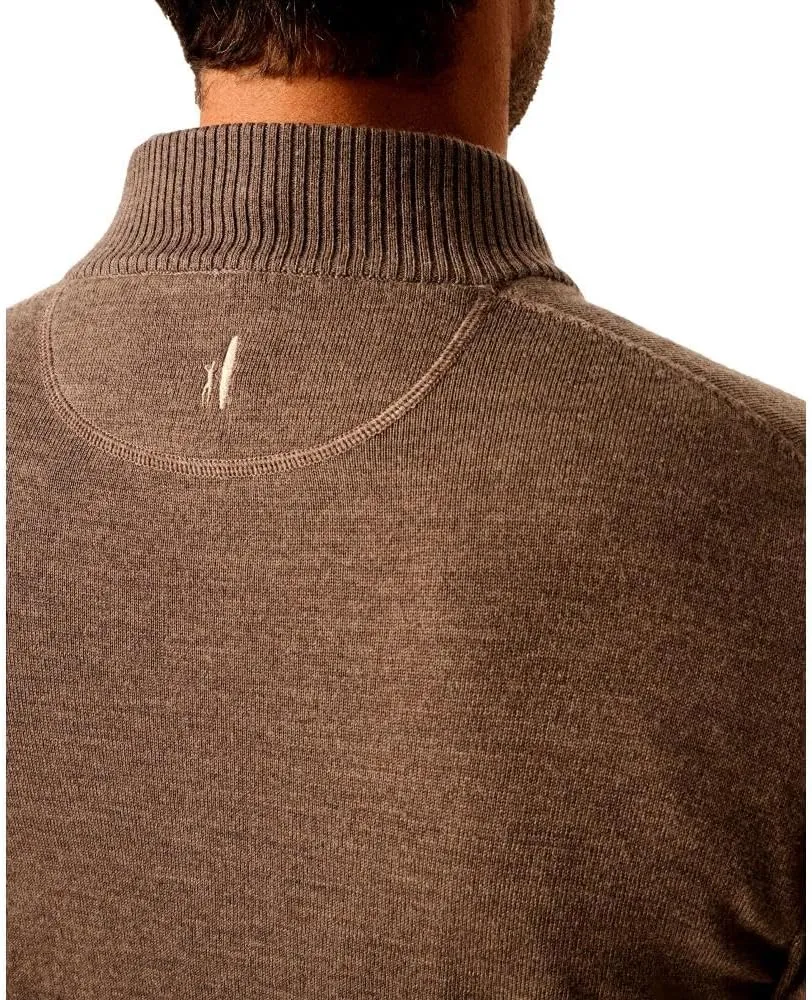 Sweater, Walnut johnnie-O Men's Raynor akin entrance stew Merino 1/4 Zip 