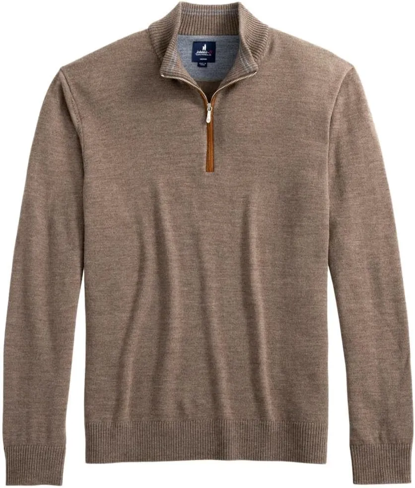 Sweater, Walnut johnnie-O Men's Raynor akin entrance stew Merino 1/4 Zip 