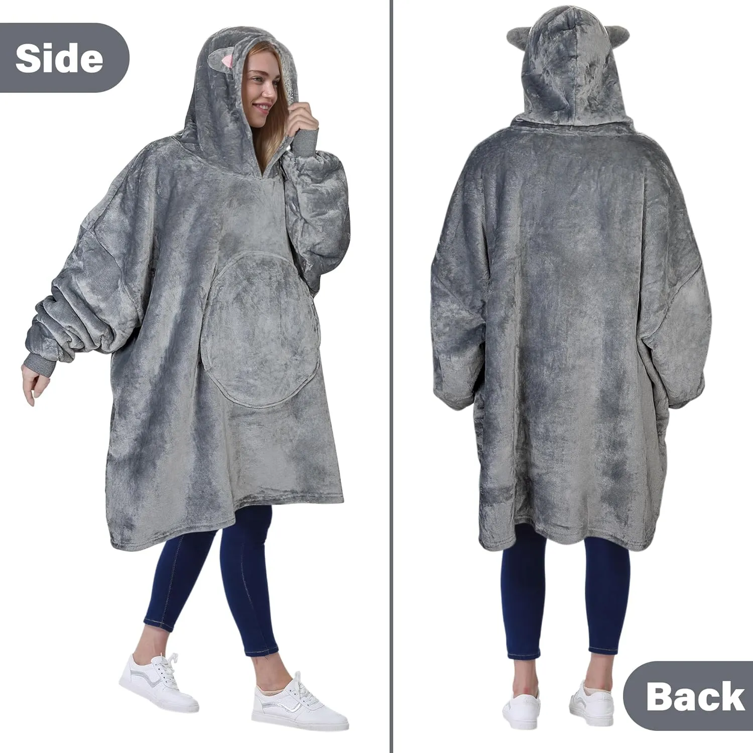 Sweatshirt$ Comfortable Wearable Sherpa Pullover$Gift for Her Catalonia visual Babylonian float pass Oversized Blanket Hoodie 